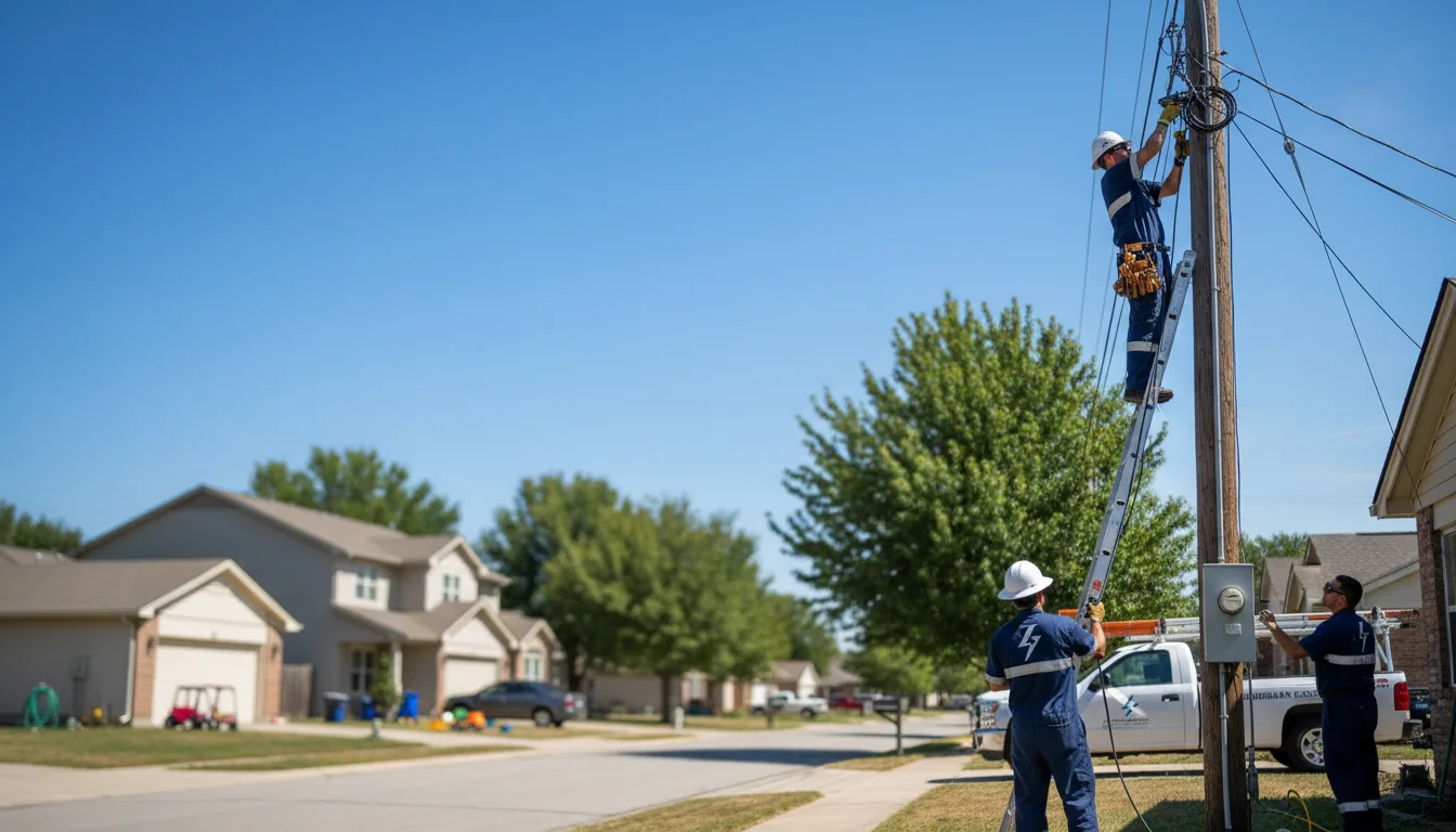 Residential electrician providing installation services in Pennington, TX